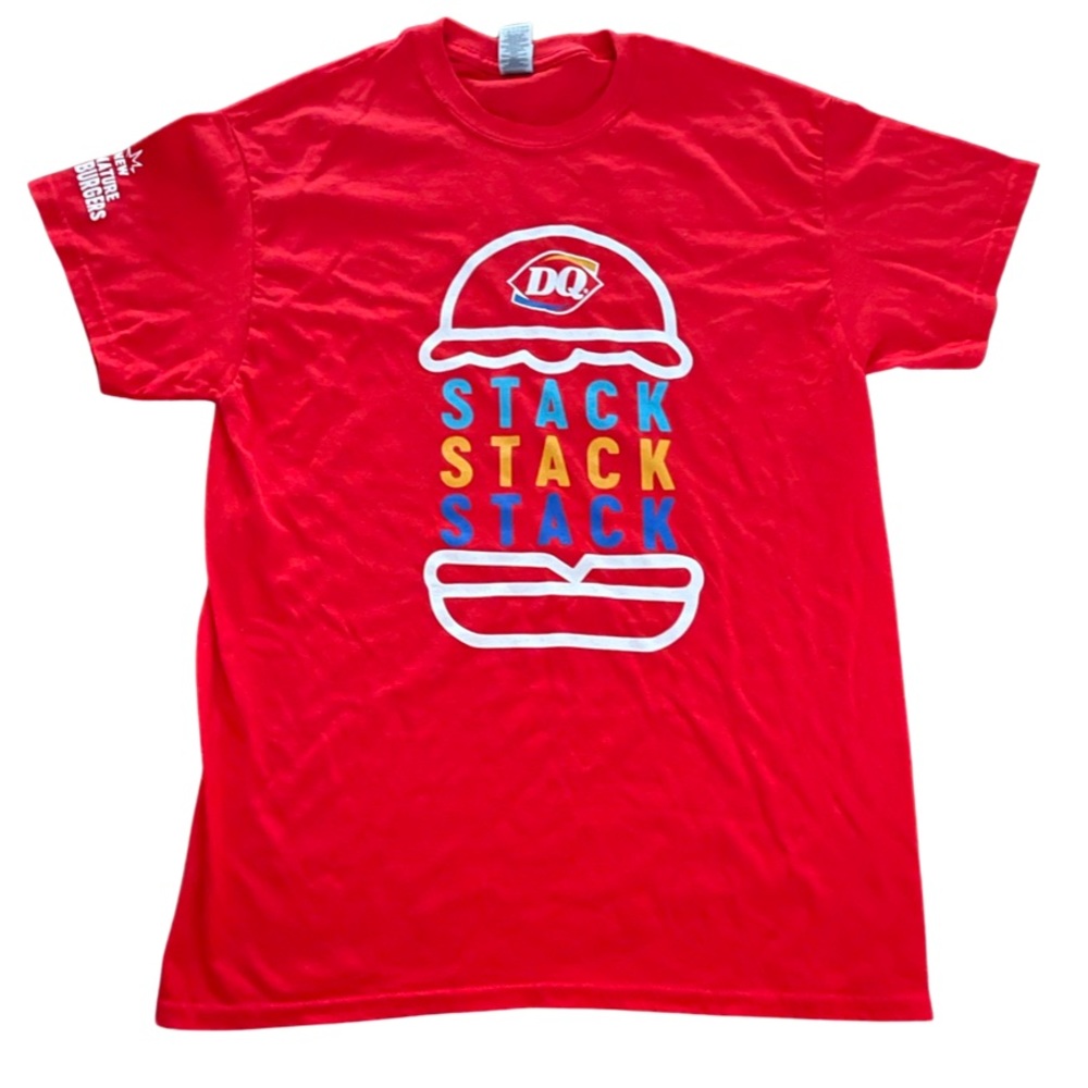 Dairy Queen Employee T-Shirt: Texas “Mile Marker” Fast Food tee: Cheeseburger